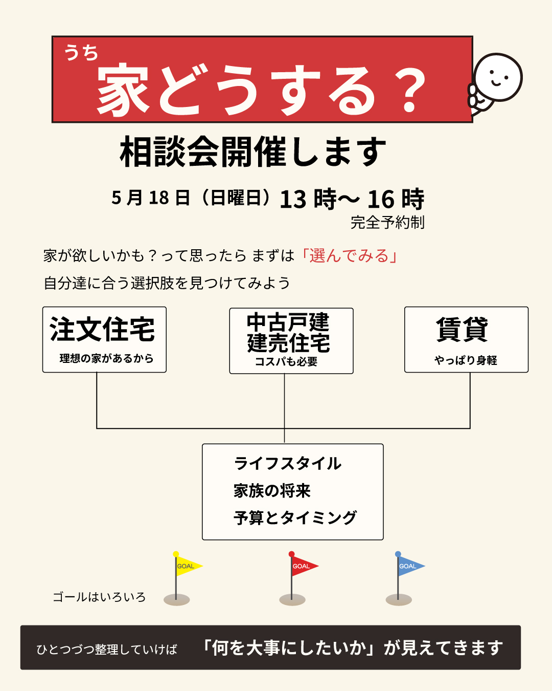 「家(うち)どうする?」相談会開催します!
