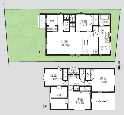 【小野市天神町：長期優良住宅】小野市天神町　新築一戸建て　A号地